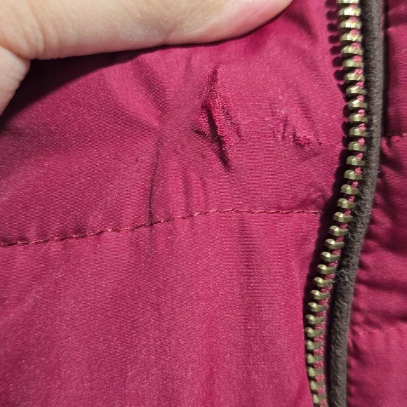 Small Maroon Active USA Puffer Coat - Picture 11 of 11